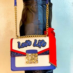 Bisegna Red, White & Blue Crossbody Bag.